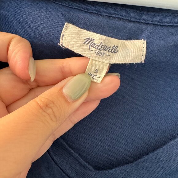 Madewell long sleeve blue top size small normcore - Picture 2 of 7